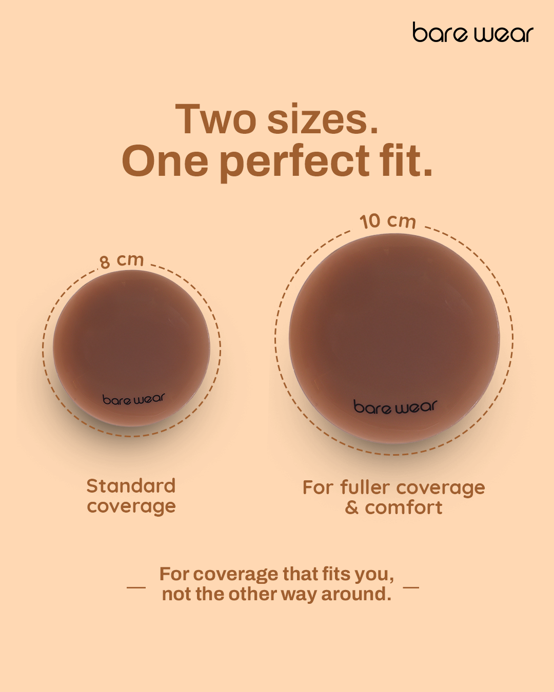Non-Adhesive Reusable Nipple Covers + (10 cm)