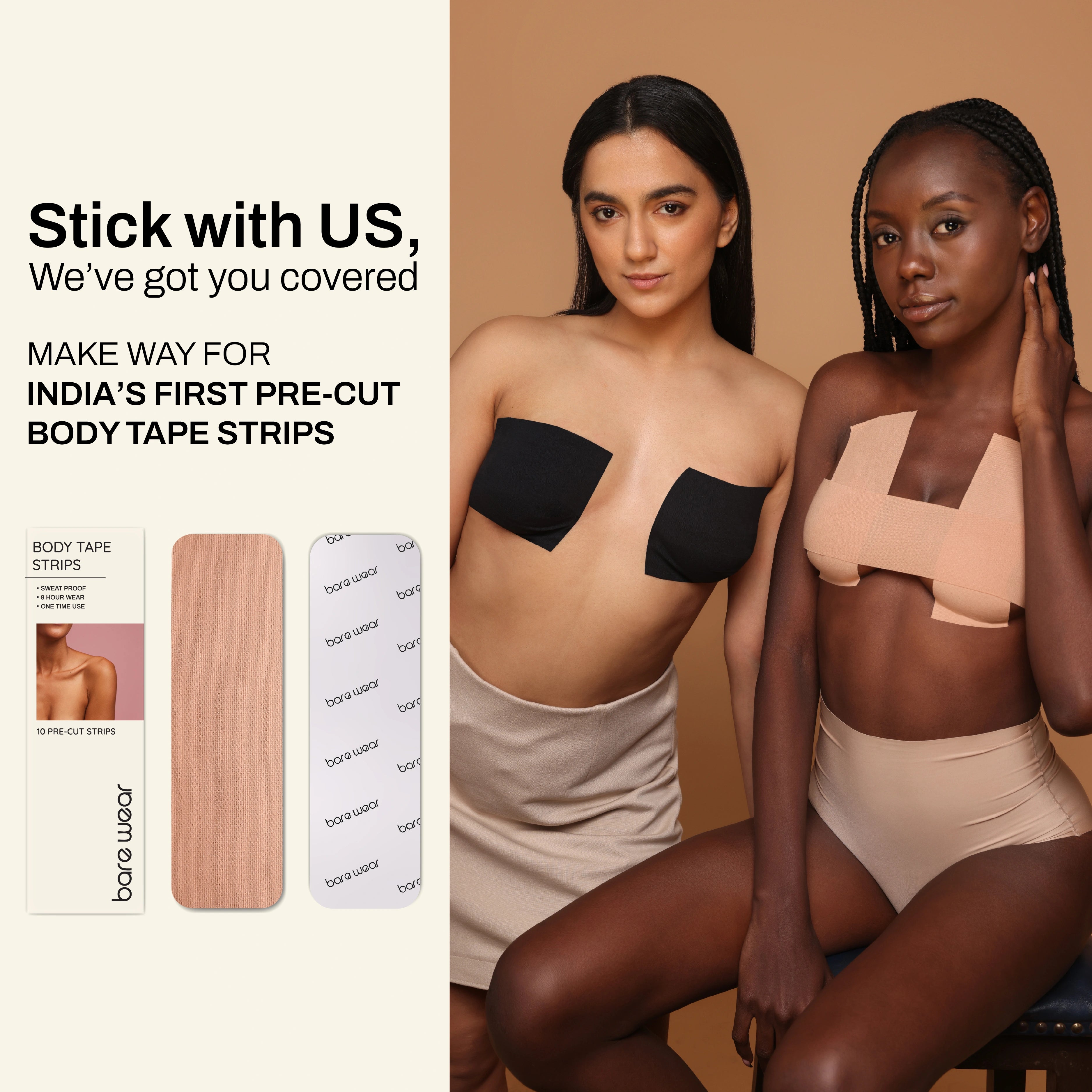 Body Tape Pre-Cut Strips (Pack of 10)