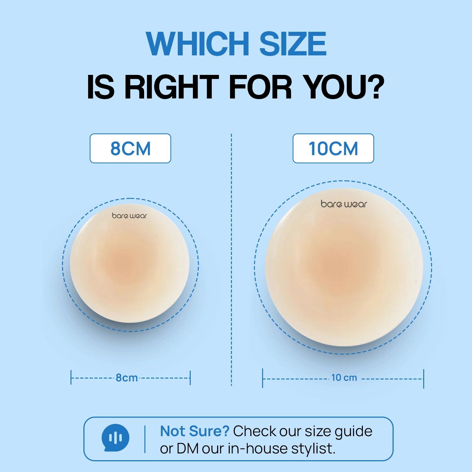 Non-Adhesive Reusable Nipple Covers + (10 cm)