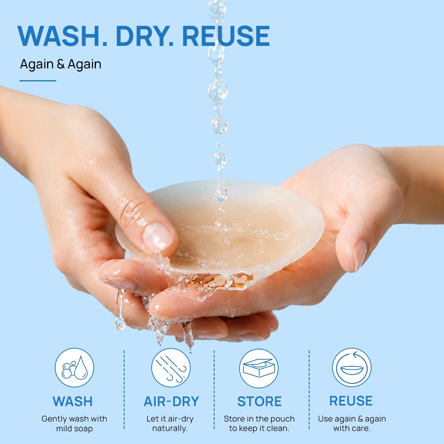 Non-Adhesive Reusable Nipple Covers (8 cm)