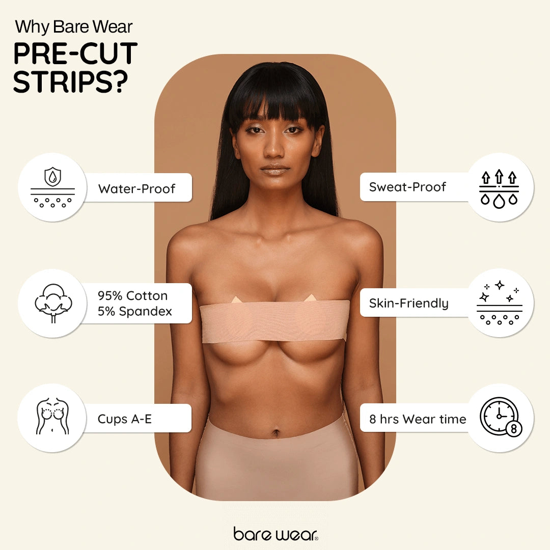 Body Tape Pre-Cut Strips (Pack of 10)
