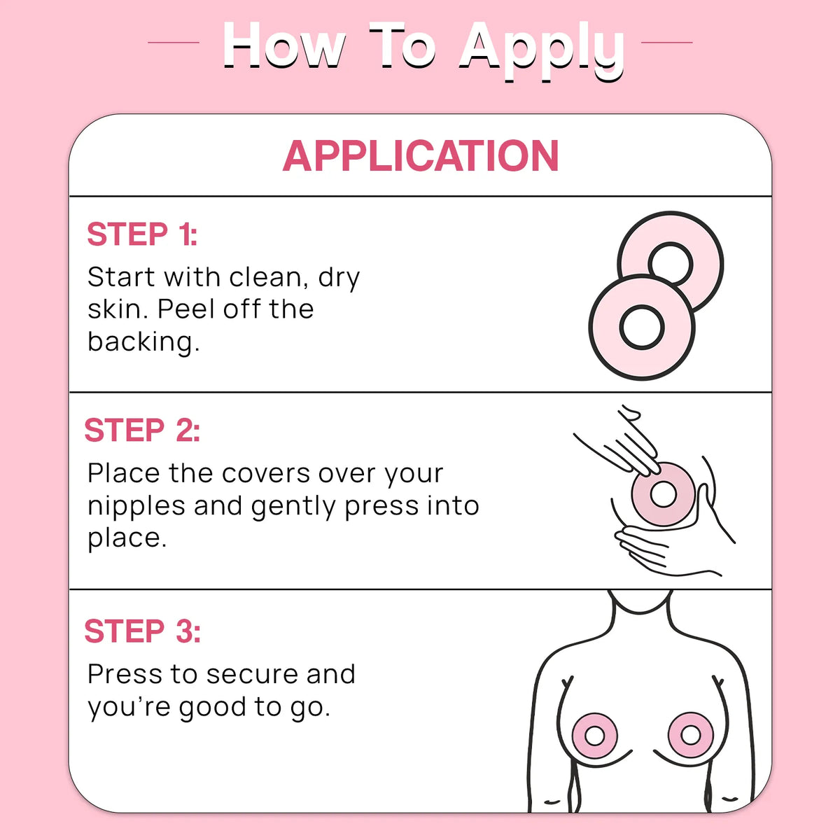 Adhesive Reusable Silicone Nipple Covers (13cm)