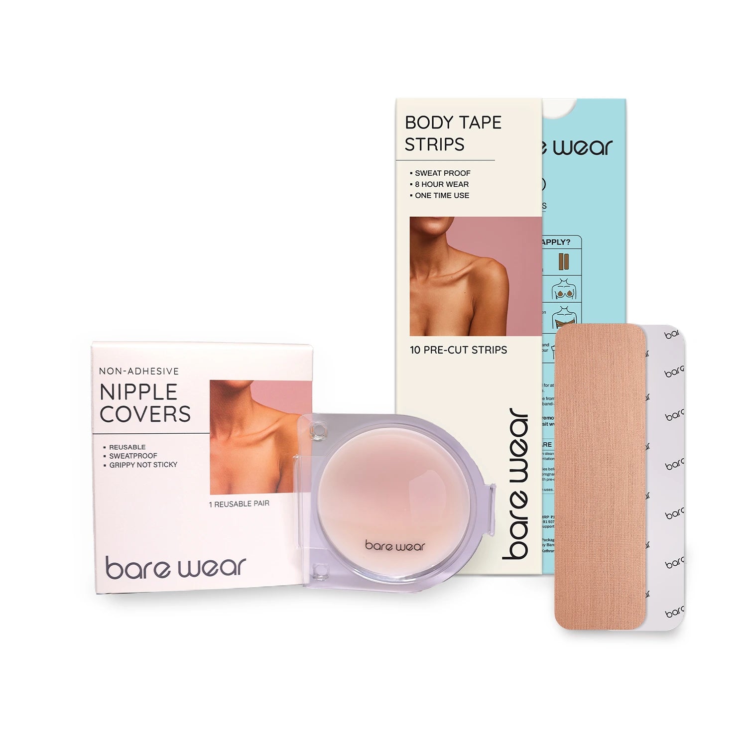 Pre-Cut Body Tape & Non-Adhesive Nipple Covers