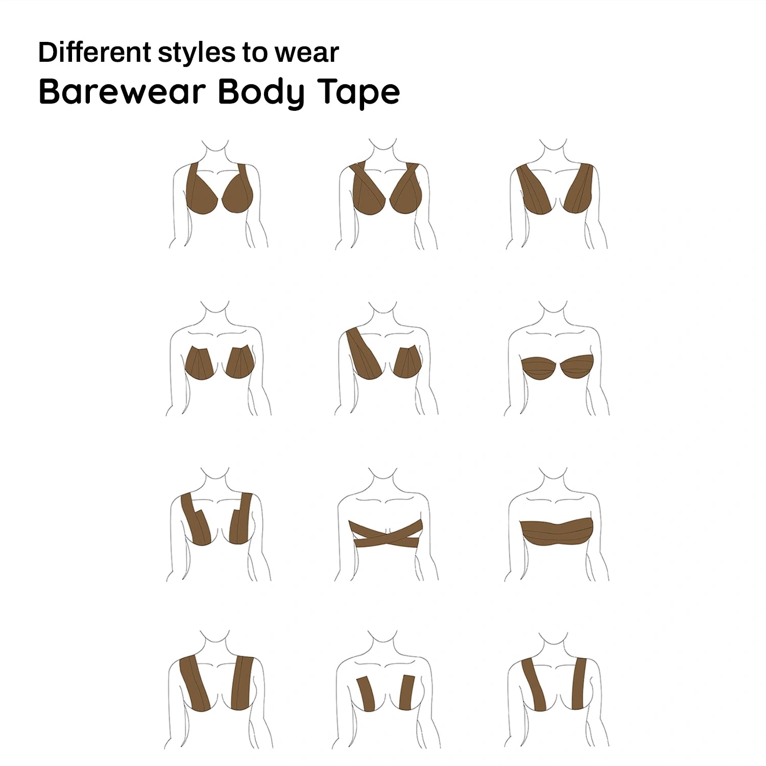 Pre-Cut Body Tape & Non-Adhesive Nipple Covers