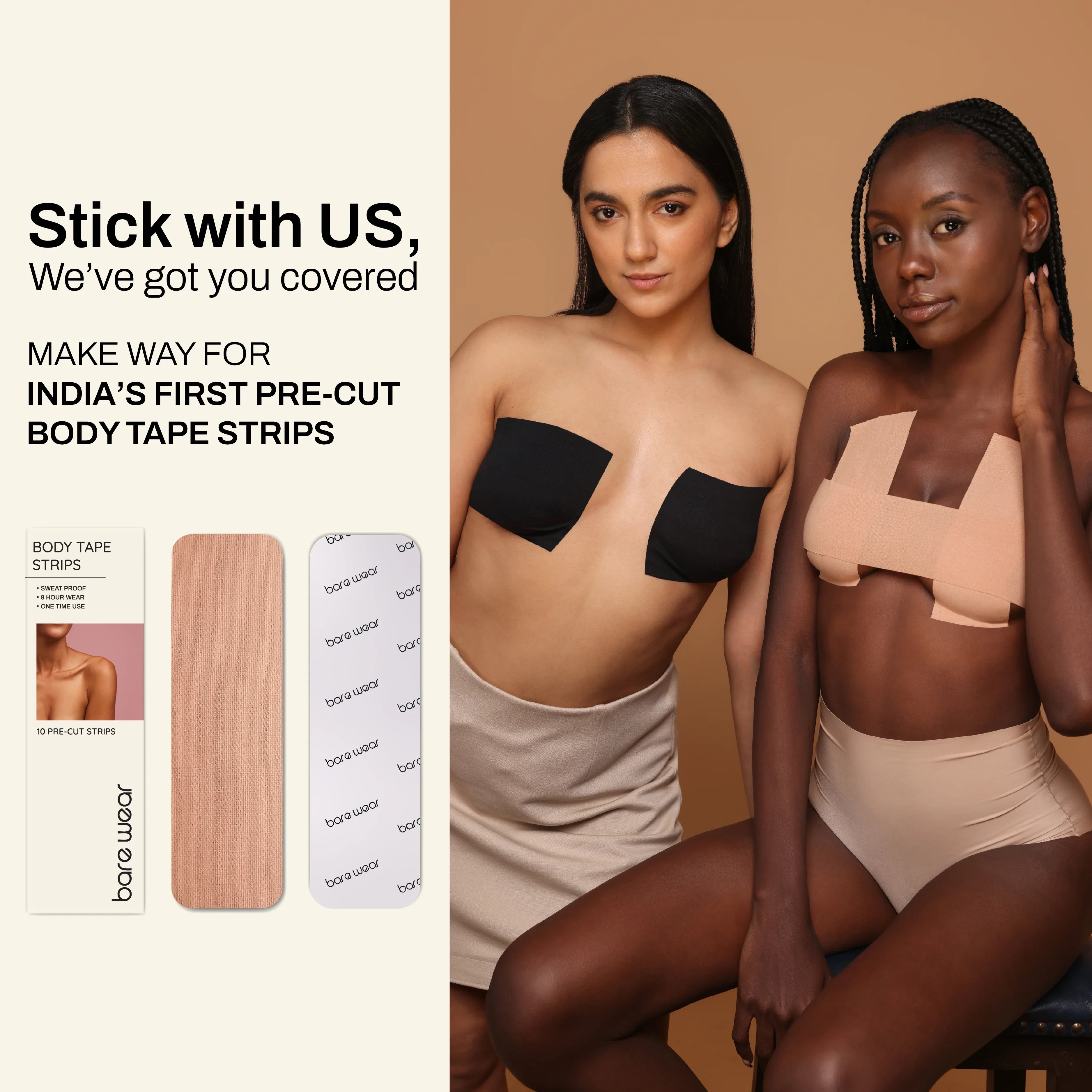 Pre-Cut Body Tape & Non-Adhesive Nipple Covers