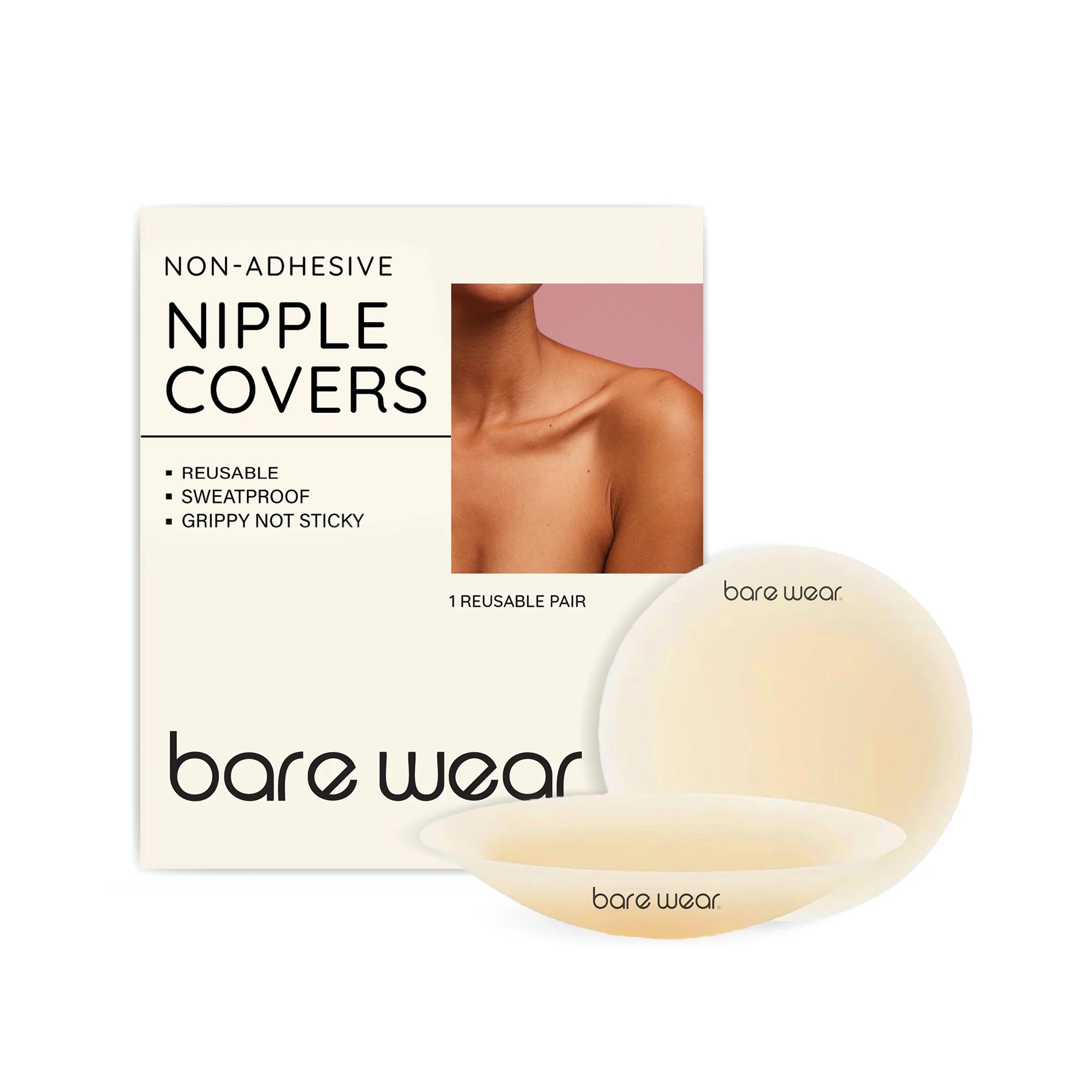 Non-Adhesive Reusable Nipple Covers – Grippy, Not Sticky! (8 cm)