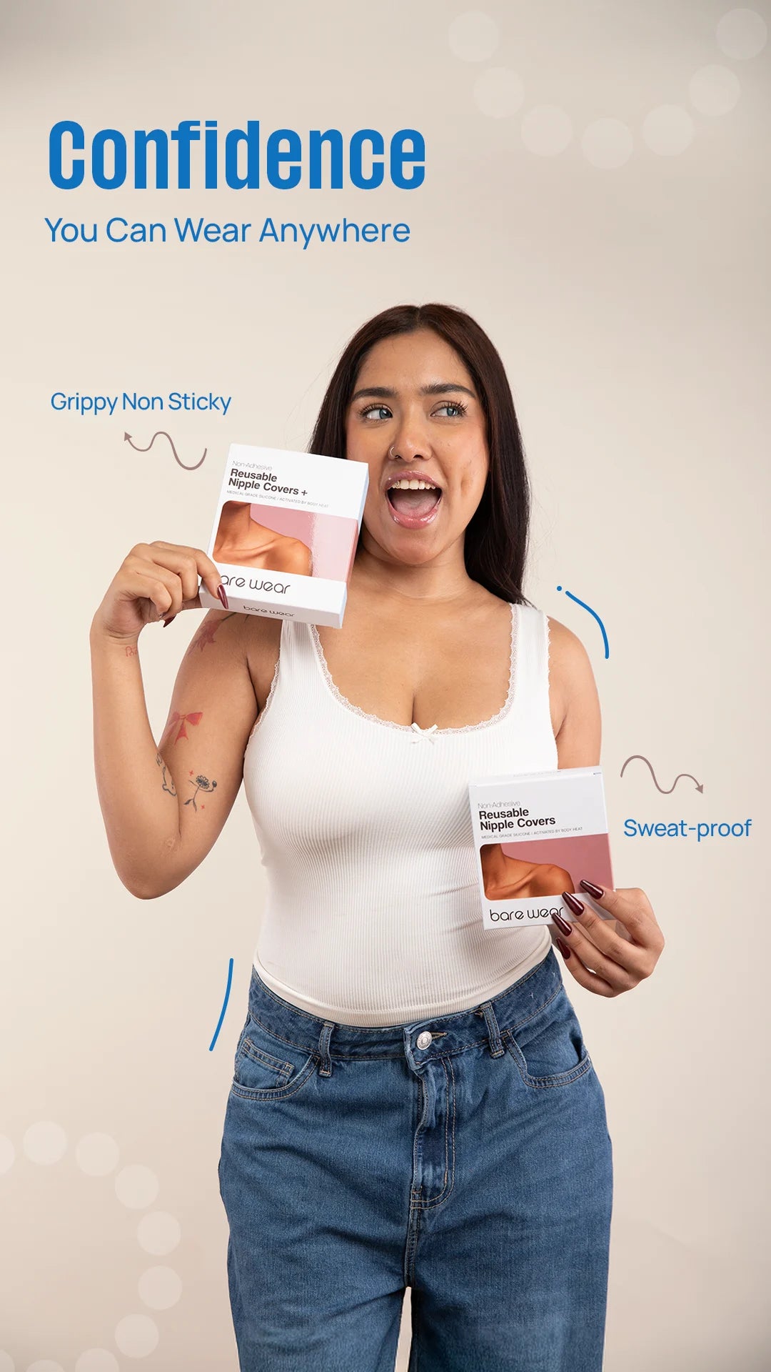 Non-Adhesive Reusable Nipple Covers + (10 cm)